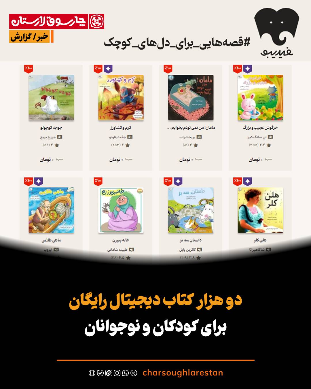 دو هزار کتاب دیجیتال رایگان برای کودکان و نوجوانان