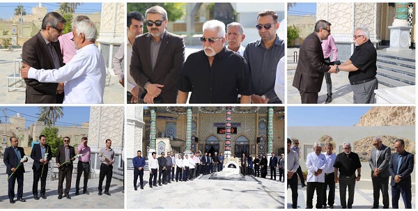 گرامیداشت یاد مرحوم حاج محمد جهانشاه کارگر و حاج ماندنی استوار با حضور مسئولان در لارستان