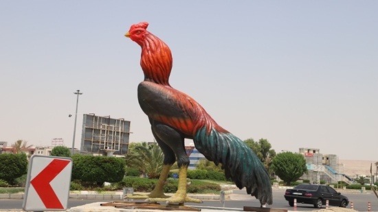 المان خروس لاری در مرکز شهر لار نصب شد